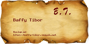 Baffy Tibor névjegykártya